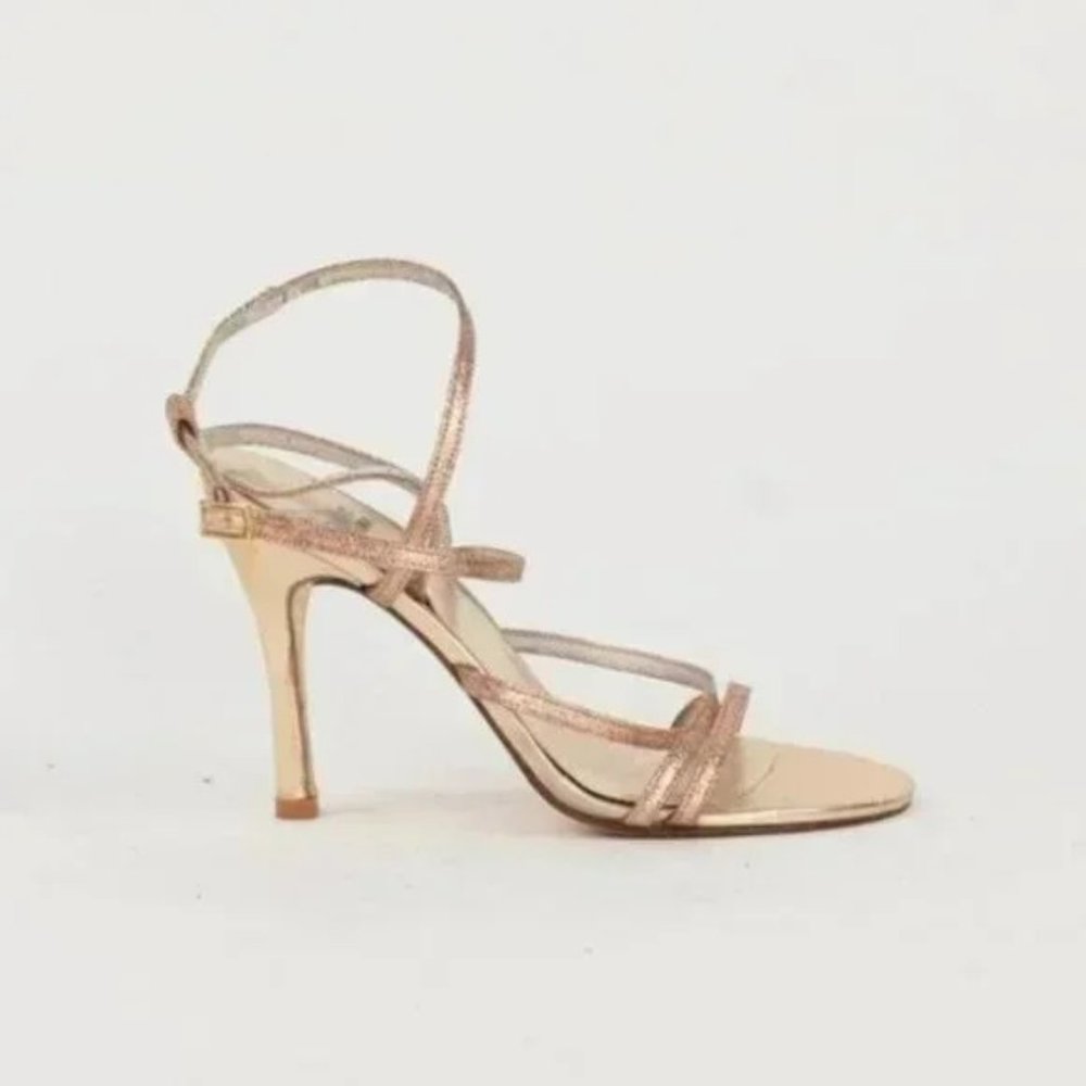 Stuart Weitzman Gemex Sahara Glitter Strappy Sandals